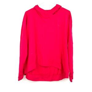 Puma Size XL Pink‎ Jersey Knit Pullover Cowl Neck Hoodie Outerwear Light Shirt